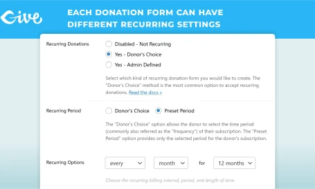 Recurring-Form-Settings